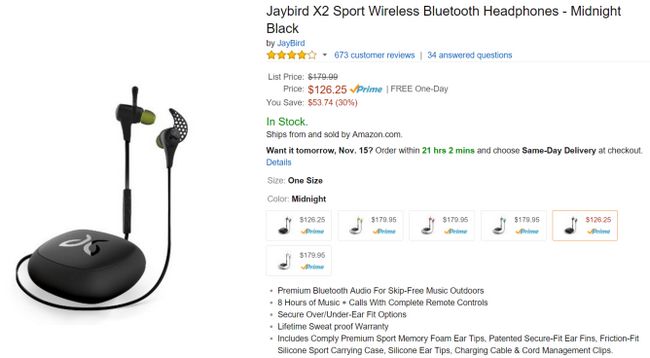 Fotografía - [Alerta Trato] Seleccionar colores de los auriculares Bluetooth Jaybird X2 a la venta por $ 126 en Amazon, $ 54 Off